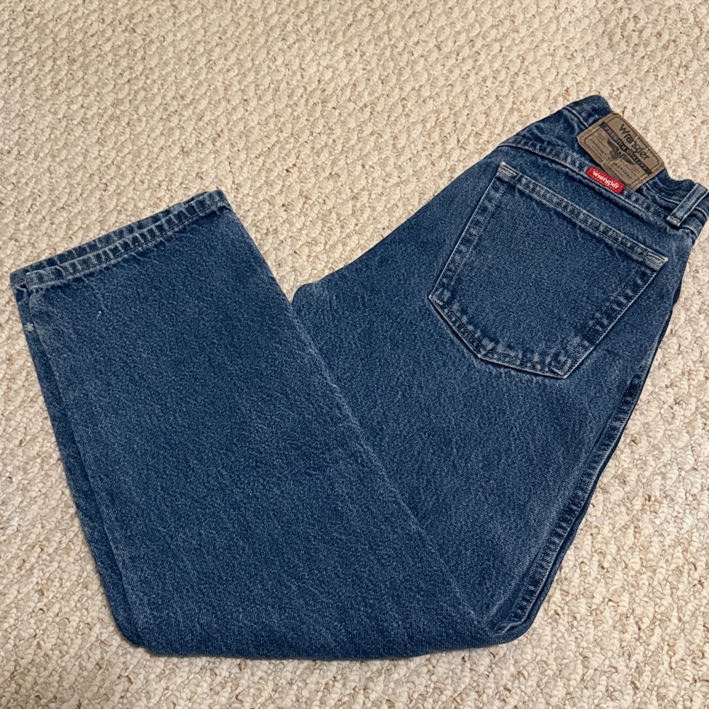 Mens Wrangler Dark Blue Relaxed Fit Jeans